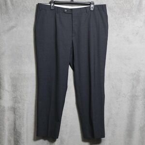 Canali Dress Pants Mens 37x27 Gray Wool Pleated Dress Slacks Trousers Tailored